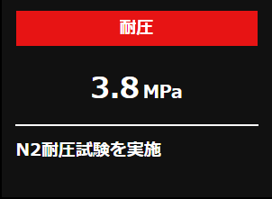 リーク瞬間補修材 高強度アクリル系樹脂採用 耐圧3.8MPa