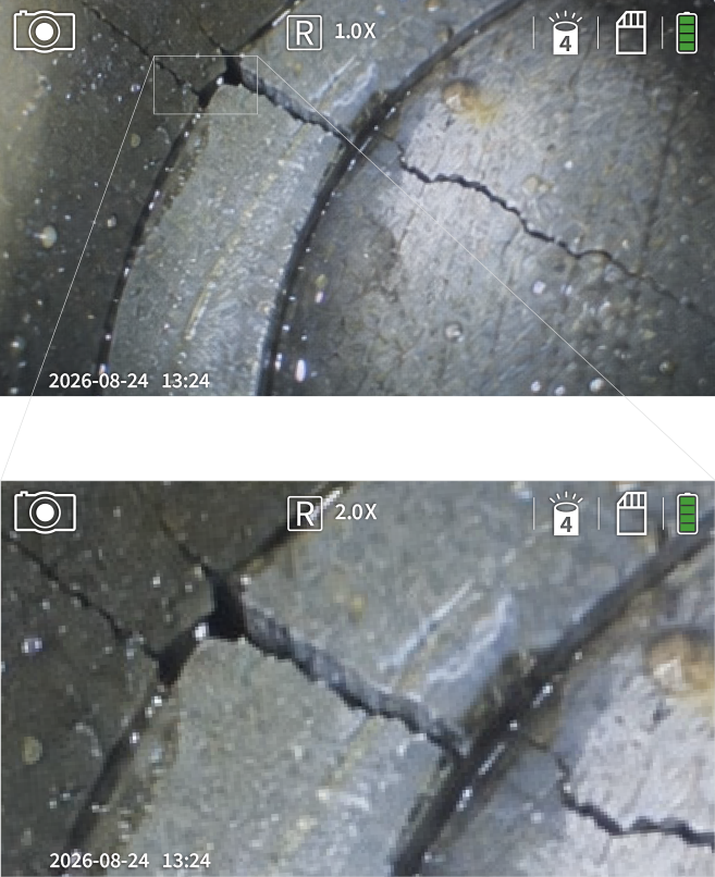 1MPカメラとデジタル2倍ズーム