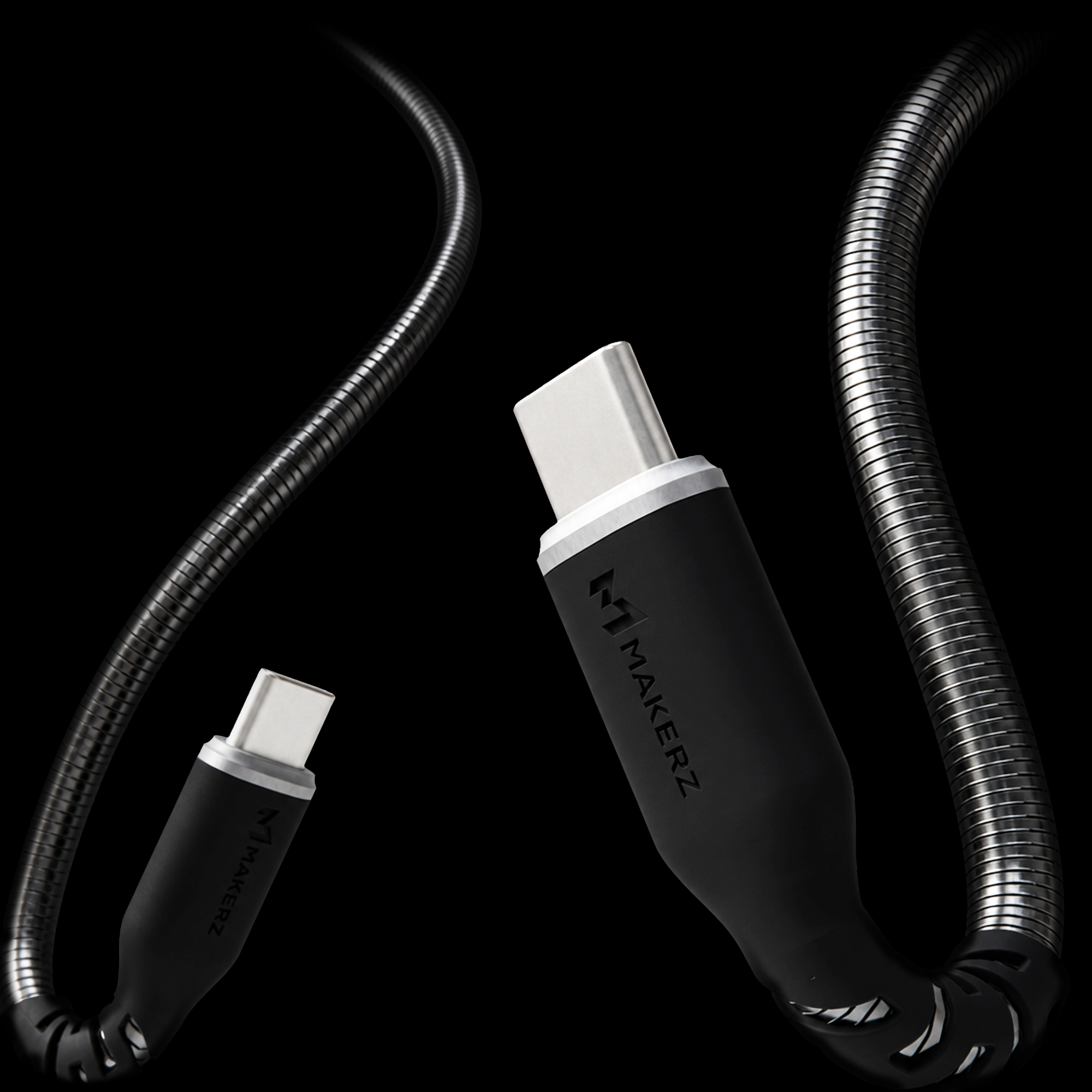 SOLIDZ Power Cable 金属スパイラルUSB-Cケーブル