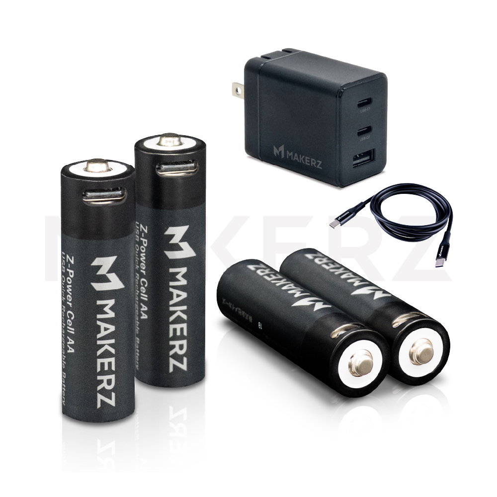 ニッケル亜鉛充電池 Z-Power Cell 4本入 （単三型）+ AC充電器セット