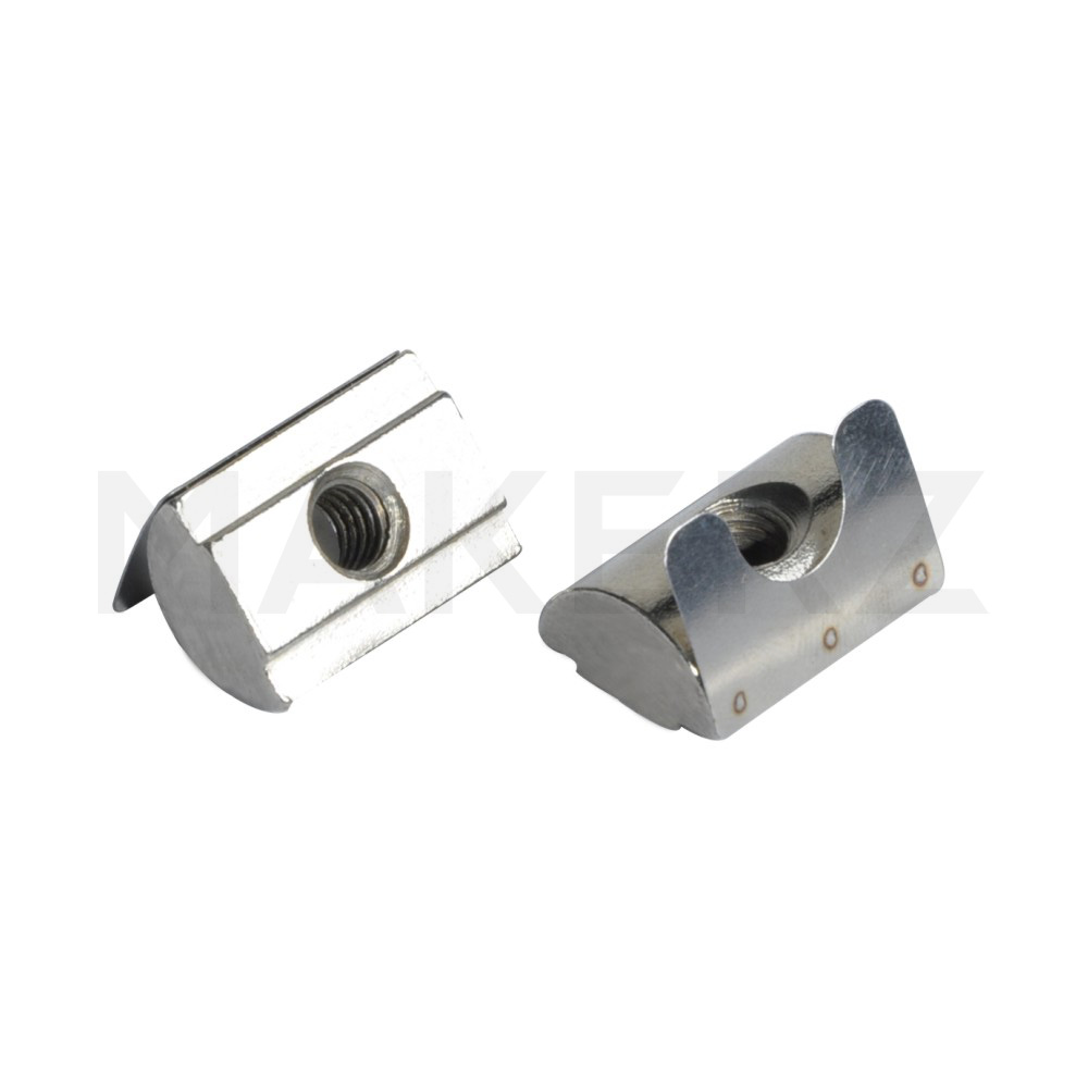30シリーズ　板ばね付後入れナット（溝幅8mm)　アルミフレーム用