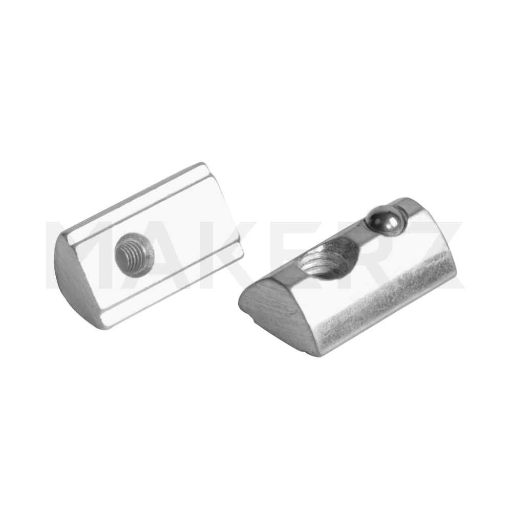 45シリーズ　ボールばね付後入れナット（溝幅10mm)　アルミフレーム用